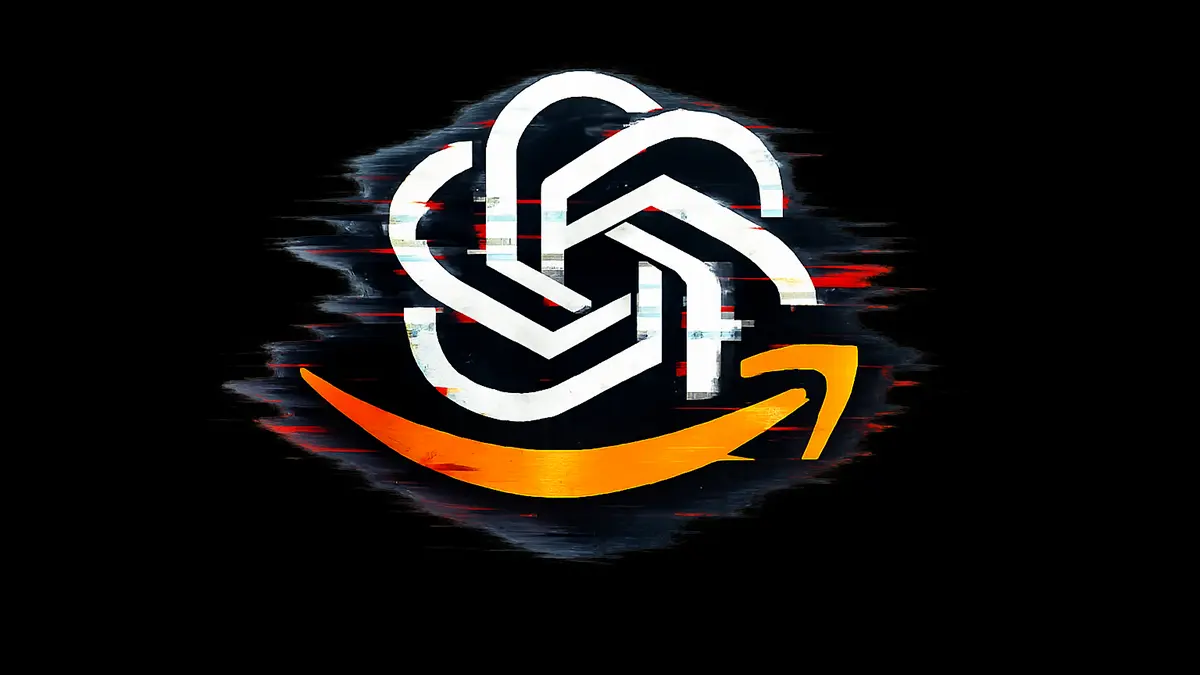 Ein Amazon Logo mit OpenAI Logo